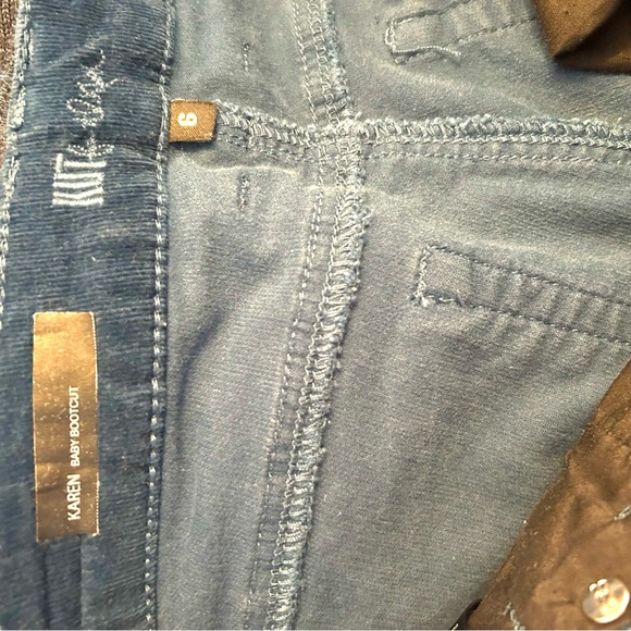 Kut From the Kloth Karen Corduroy Baby Bootcut Size Six Color Blue - Picture 8 of 8